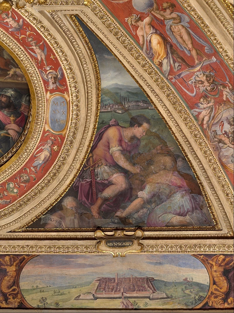 Allegoria del Borgo di San Sepolcro e veduta di Scarperia - Palazzo Vecchio, Firenze